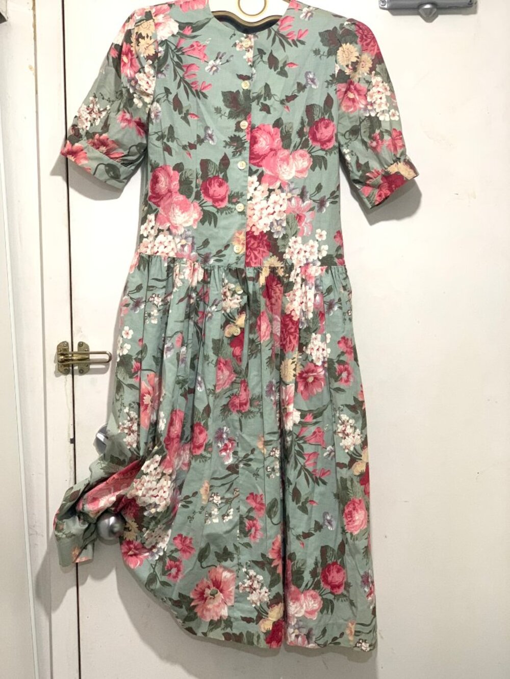 VINTAGE COTTON FLORAL MAXI DRESSES SIZE S - Picture 3 of 9